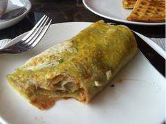 自助早餐的煎饼果子-天津燕园国际大酒店