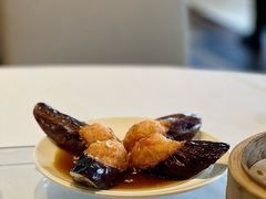 鲍汁鲜虾酿茄子-凯悦酒家