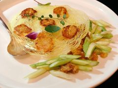 芦笋野菌煎元贝-上海苏宁宝丽嘉酒店·嘉府壹号中餐厅