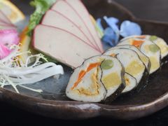 清酒鹅肝配鳗鱼卷-柒园·三十年创意杭帮菜(龙湖滨江天街店)