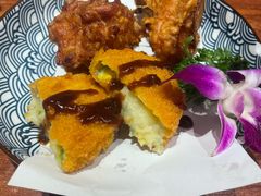 炸鸡块和芝士饼-大吉鲜鱼料理自慢(维也纳大厦店)