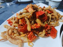 脆椒辣鱿鱼-兴国苑酒店