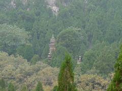 掩映在绿树中的石塔-四门塔风景区