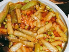 青豆丝瓜烧面筋-北平盛世·新京菜·北京烤鸭(劲松·双井店)