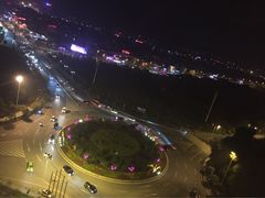 大圆盘的夜景-张家界大成山水国际大酒店