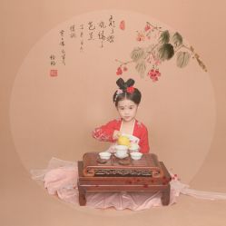 -后宫·古装汉服京剧儿童亲子全家福摄影