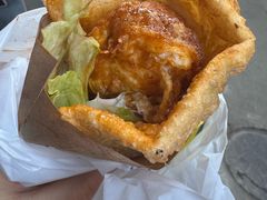-小红车炸蛋葱油饼