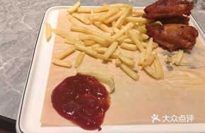 Fried Chicken Wings and French Fries