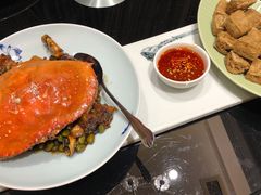 咸菜毛豆子炒珍宝蟹-禧瑞都大饭店(吊桥路店)