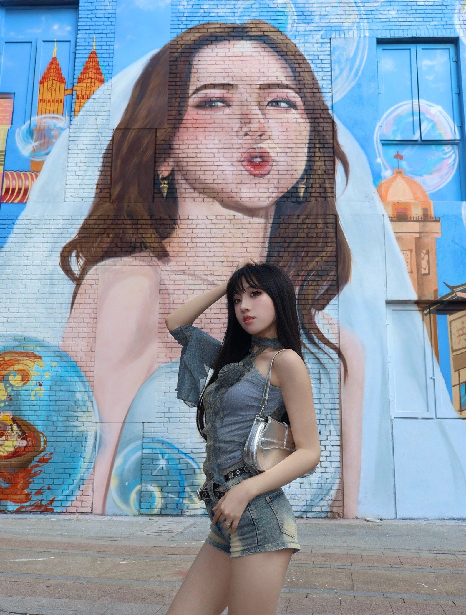 重庆川美📍邓紫棋巨幅涂鸦墙!姐太美了!