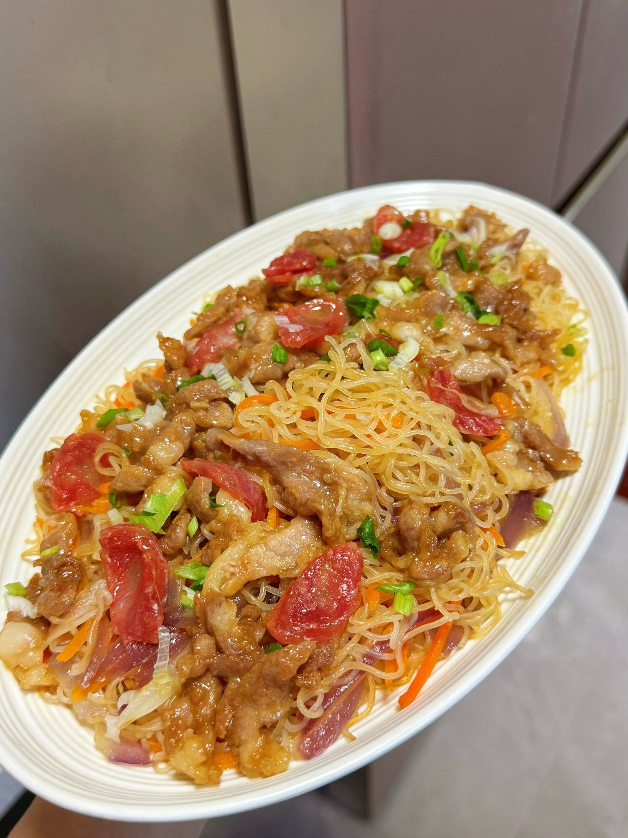 家庭早餐 超级无敌好吃的蒸米粉 酱油辣椒圈