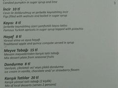 菜单-Seten Restaurant Cappadocia