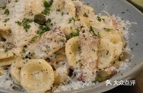 Porcelain Shell Pasta with Porcini Mushroom, Truffle, and Cheese