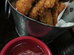 炸自制鸡柳-机器人火炉披萨