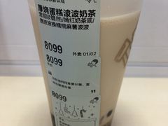 厚烧蛋糕波波奶茶-喜茶(青岛金狮广场店)