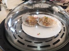 蒜蓉粉丝蒸扇贝-港畔赶海蒸汽海鲜烧烤自助(仙螺岛店)