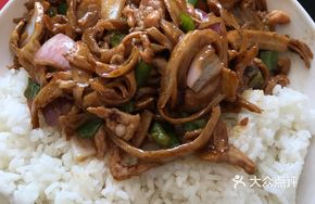Fried Wheat Gluten with Pork Strips
