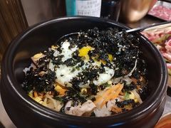 溏心蛋石锅拌饭-炉队长·齐齐哈尔家庭烤肉(马家堡店)