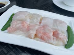 生拆韭黄鲜虾肠-悦湖公馆