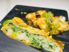 虾酿杏仁百花-烛影拾光观景餐厅·创意菜·摄影·小提琴(大唐不夜城店)