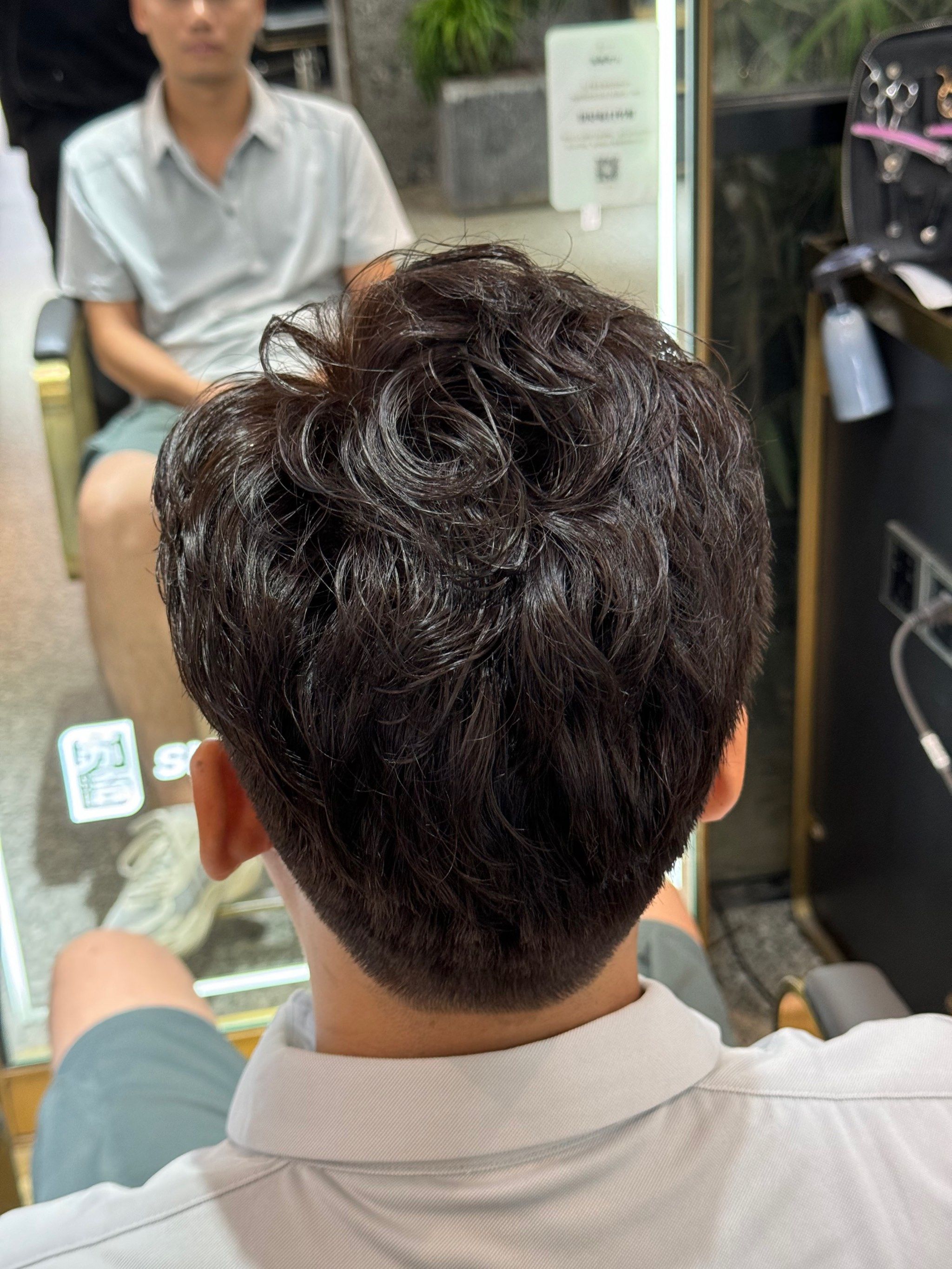 男生自然卷发型 烫发,男士烫发#男士发型