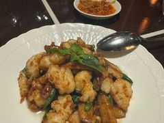 九层塔龙虾炒白茄-杭州西子湖四季酒店·金沙厅