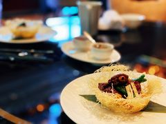 尖椒羊肚菌爆澳洲和牛粒-北京四季酒店·采逸轩
