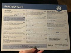 菜单-Fergburger(皇后镇店)