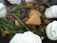 铁锅炖排骨豆角-四海鲜渔家菜(黄金海岸店)