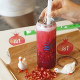 石榴奶茶季！！秋天必点之一！！
