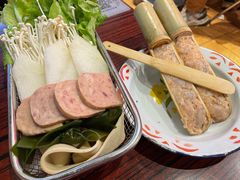 蔬菜拼盘-沙胆彪炭炉牛杂煲(成都玉林店)