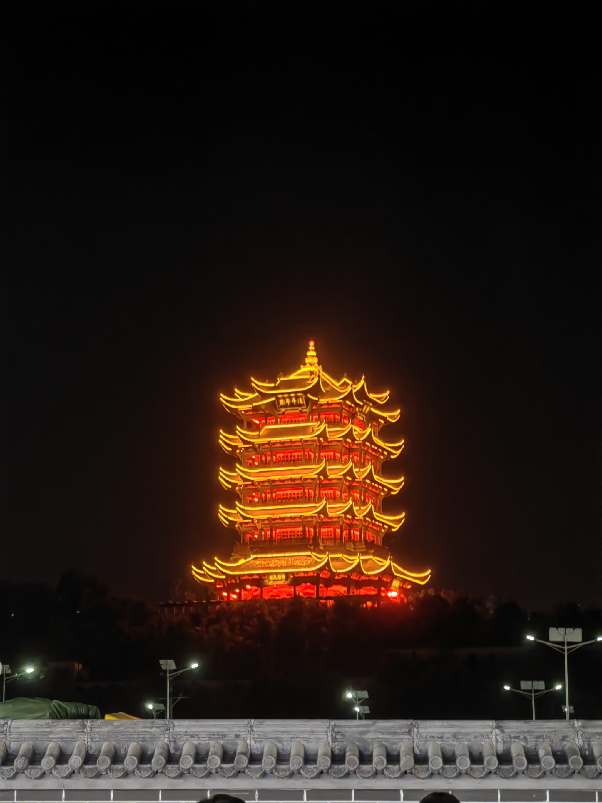 武汉夜景高清黄鹤楼图片