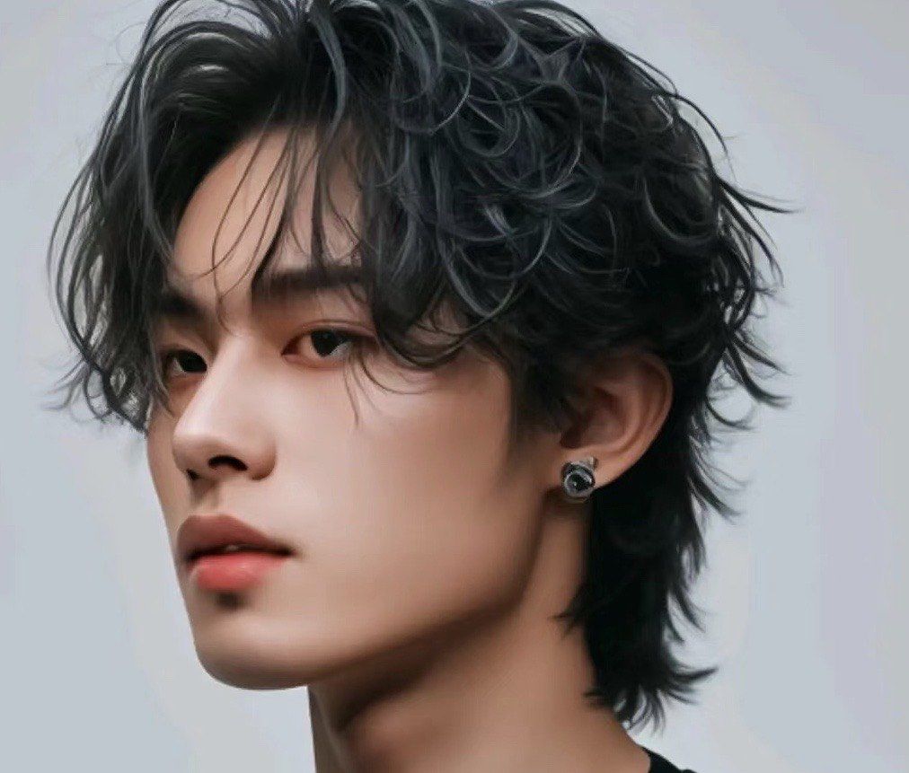 男士狼尾烫发男神