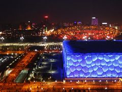 窗外的鸟巢和水立方-北京盘古七星酒店