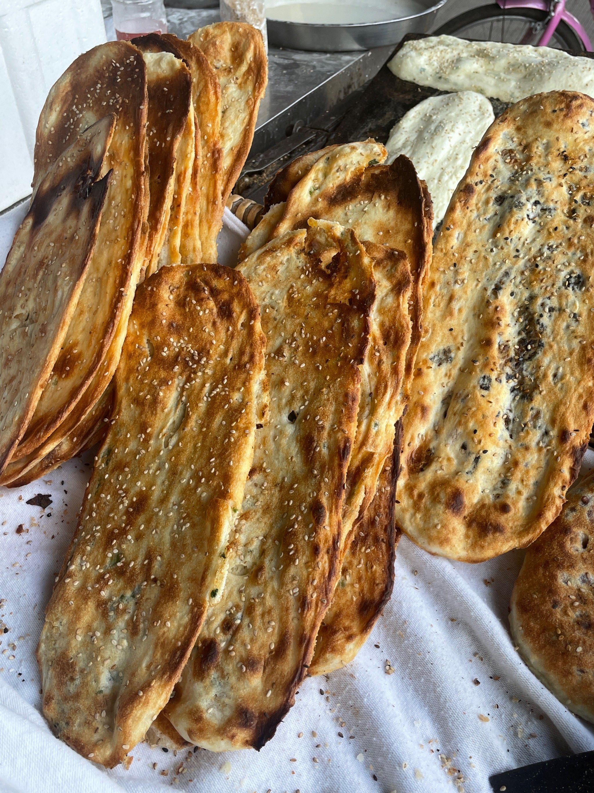 今天尝鲜的烧饼,超好吃!