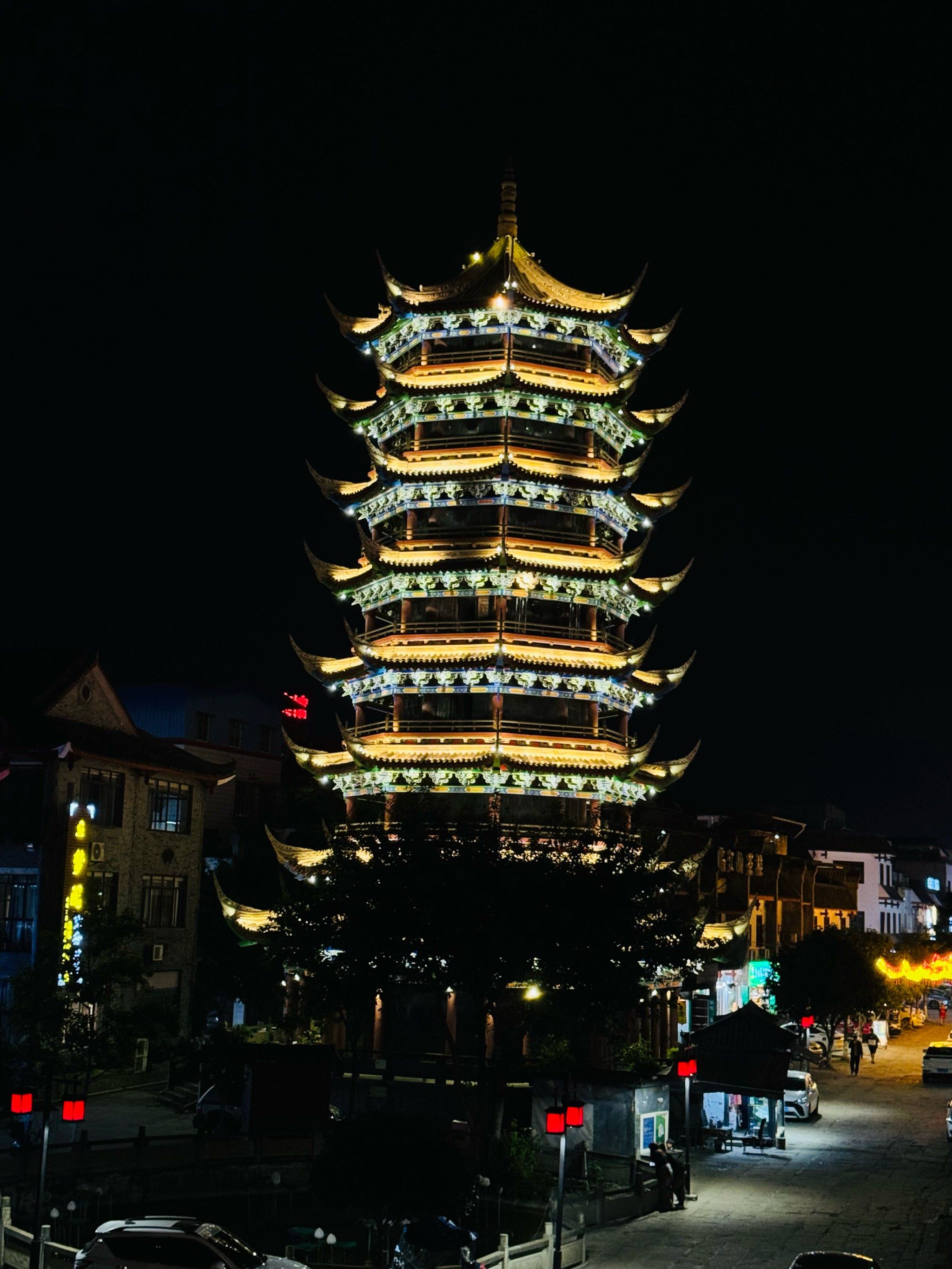 罗江旅游|古桥夜色美不胜收