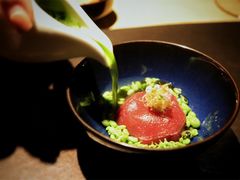 西班牙蓝鳍金枪鱼·茶碗蒸·甜豆·熊葱油-泰安门Taian Table(镇宁路店)