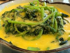 玉米浆煮茼蒿-沙龙酒家