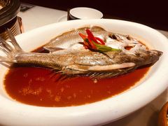 葱椒鲈鱼-绿茶餐厅(财富购物中心店)