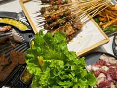 -山野的朋友露营炭火烤肉