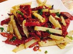 土豆条煸牛肉-德居源