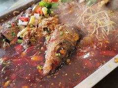 仙岛湖原始土菜苕粉块-鱼乐岛餐厅·户外花园主题餐厅
