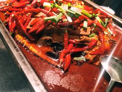 毛血旺烤鱼-探鱼·鲜青椒爽麻烤鱼(中天广场店)
