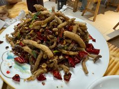 干煸茶树菇-百味地锅鸡(铜山路店)