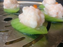 手打虾滑蒸丝瓜（蒸汽）-日进一片海.生腌海鲜火锅.宵夜烧烤(三里屯总店)