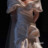 缎面鱼尾蓬蓬袖→公主请留步