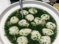 荠菜蘑菇烩鱼圆-望乡楼上海菜(日月光店)