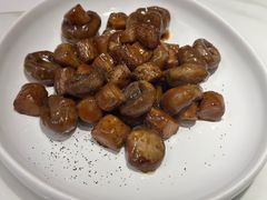 红烧口蘑山药-南山鲜虾面·活鲜小馆·海味大连菜(南山总店)