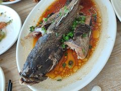 清蒸石斑-红月湾海鲜饭店•沙滩海景(双月湾店)