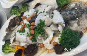 Scallion Oil Steamed Sea Bass